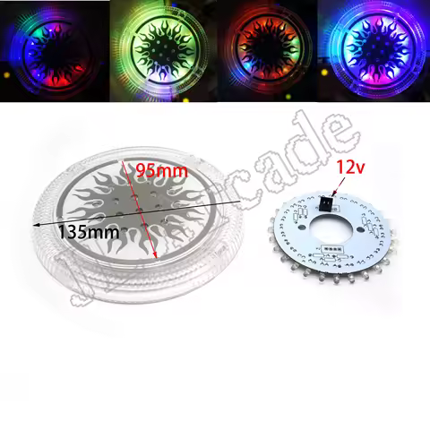 Basketball Arcade LED Button, Colorful RGB Light Button, Basketball Machine Horn Lampshade, 135mm