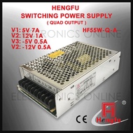 HF55W-Q-A Quad output power supply HENGFU Switching Power Supply DC5V 7A 12V 1A -5V 0.5A -12V 0.5A S