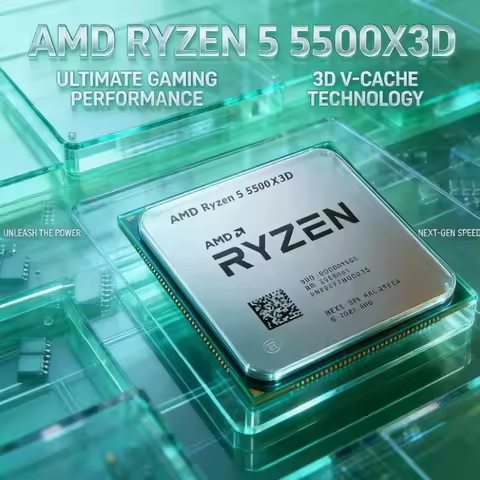 AMD R5 5500X3D Ryzen 5 5500X3D 6 Core 12 Thread for Gaming Daily Office Multitasking AM4 Desktop CPU