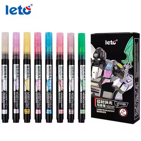 Leto Super Metallic Model Marker Pearlescent Oil Based Paint Repair Pen Assembly Painting Tools Dior