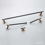 Biggers 304 Stainless Steel Brush Gold Black Color Bathroom Accessories Set 4pcs Towel Bar Paper Hol