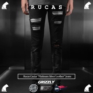 [ORIGINAL Rucas Season 13 Caviar Platinum Silver Leather | Rucas Season 12 Dark Gray Caviar Jeans | 