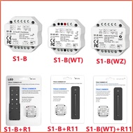 RF + Push AC Phase-cut Dimmer 2.4G RF LED controller S1-B CH*1.5A S1-B(WT) WiFi & RF AC Triac Dimmer