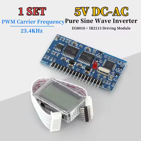 5V DC-AC Pure Sine Wave Inverter SPWM Driver Board EGS002 12Mhz Crystal Oscillator EG8010 + IR2113 D