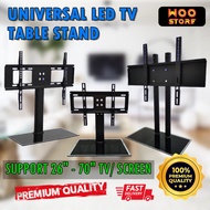 Universal Desktop LED LCD 26-70 TV Table Top Stand Bracket 8MM Tempered Glass Base kaki holder braket televisyen 26 / 29 / 32 / 35 / 39 / 40 / 42 / 43 / 49 / 50 / 55 / 58 / 60 / 65 / 70