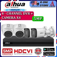 DAHUA 4-CHANNEL 5.0MP Package Full HD CCTV 4CH 5MP DVR recorder 1944P IR Camera Set P2P view phone