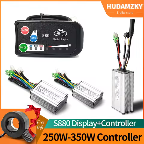 Electric Bicycle KT Ebike Controller 36V/48V 15A17A With LED 880 Display KT Ebike Accessories