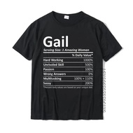 GAIL Nutrition Personalized Name Funny Christmas Gift Idea T-Shirt Family Birthday Tees Cotton T Shirt For Men Normal