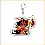HK2 Cookie Run: Kingdom Shadow Milk Cookie Acrylic Keychain Cute Q Version Game Character Bag Charms