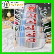 MINH PHUONG aluminum pot with lid used to cook food and soup, convenient in many sizes 16cm~32cm