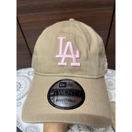 NE 9 Twenty Latte Rose Pink Logo LA Dodgers Baseball Cap Adjustable Strapback