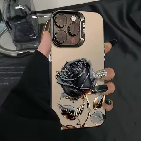 Black Gold Rose Silver IMD Phone Case for Xiaomi Mi 15 14T 14 13T 13 12T 12 11 Lite 5G Poco F7 X7 X6