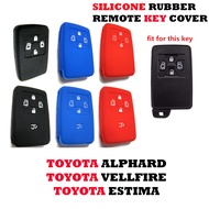 Estima Alphard Vellfire Car Silicone Remote Key Cover Casing Keychain Cover Kunci Kereta Accessories
