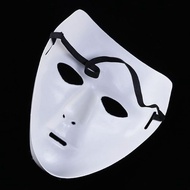 Halloween Party Mask Ghost Face Mask Black White Face Mask Plastic Face Mask Topeng Muka Hantu Hitam