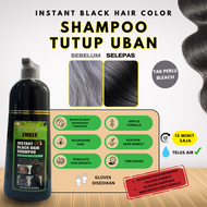 EMBER Instant Black Hair Shampoo / Syampu warna rambut / Hair Dye Rambut Hitam 400ml Tutup Uban 5 mi