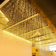 Bộ đèn rèm có điều khiển từ xa loại 3x3m bóng led đom đóm trang trí rèm tường phòng khách, phòng ngủ