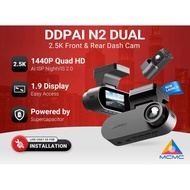 Ddpaii N2 Dual 2.5K 1440 Front & Rear Dashcam Car Recorder
