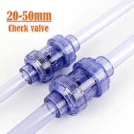 Transparent PVC One Way Check Valve Union Non-Return PVC Pipe Fittings Plumbing System Parts Water T