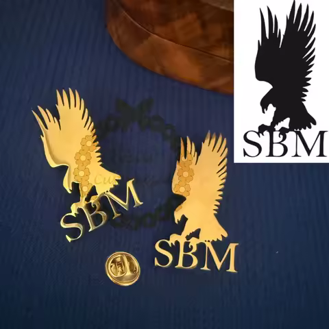 Custom Stainless Steel Team Brooch - Personalized Company Lapel Pin (Bulk & Single Order Supported)B