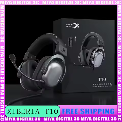 XIBERIA T10 Wired Headset 7.1 Surround Space Sound Effect 50mm Esports Gaming Headphones with Mic fo
