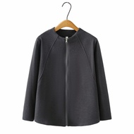 Plus Size Women's Long Sleeve Grey Casual Shirt - Fall/Winter XL-4XL