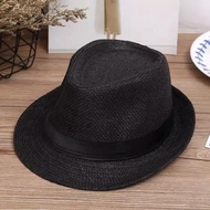 Fedora Hat Men's Fedora Hat and Wanita - Black