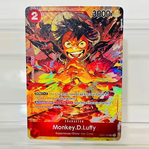 One Piece Luffy OP01-024 SR Card English Version Holographic Texture Cards Perfect Condition DIY Pre