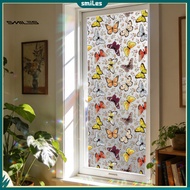smiles|  Static Privacy Film Frosted Static Glass Sticker Butterfly Window Cling – Geometric Jigsaw 