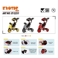 Exotic Tricycle ET-2251 | Canopy | Can be pushed | Music Music | Lights