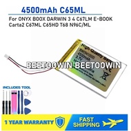 For ONYX BOOX DARWIN 3 4 C67LM E-BOOK Carta2 C67ML C65ML C65HD T68 N96C/ML 4500mAh Battery