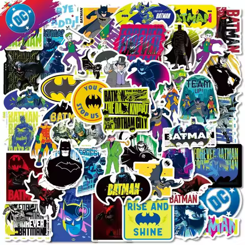 Genuine 50Pcs DC Justice League Stickers Batman Superman LOGO DIY Skateboard Laptop Luggage Bike Pho