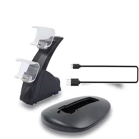 PS4 Controller Fast Charger Dock Dual USB Charging Stand for Playstation 4 Slim/Pro with Micro Charg