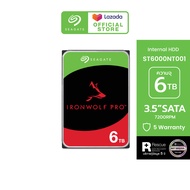 SEAGATE IRONWOLF PRO NAS HDD ST6000NT001 / 6TB / 3.5" / 7200RPM / C/256MB / SATA 6GB/s (ฮาร์ดดิสก์) 