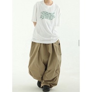halo Selection 2 Korea FARMERS MARKET Laced-Up Balloon Pants oversize Trousers anglan 3 Colors
