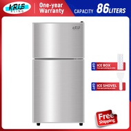 KRIB BLING 3.5Cu.Ft Compact Personal Refrigerator Inverter Mini Fridge with Freezer Small Refrigerator with 2 Door 7 Level Thermostat Removable Shelves for Kitchen office Apartment