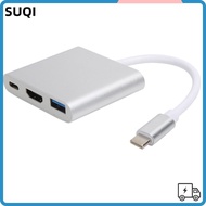 LUCKY-SUQI TypeC Docking Station, TypeC to HD Compatible USB PD 4K Output 3 in 1 Type-C Hub, Plug an
