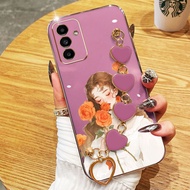 YBD Phone Case For Samsung Galaxy A56 A54 A55 A24 A36 A25 A26 A34 A35 M56 M55 C55 F55 5G Electroplat