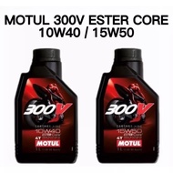 READY STOCK FULLY SYNTHETIC  MOTUL 300V 10W40 ESTER CORE RACING PRO OIL LUBRICANTS Y15 Y16 RSX150 RS150 LC135 EX5