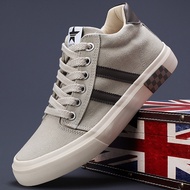 2026 Men's Shoes Men's Canvas Shoes Lace-Up Flat Shoes