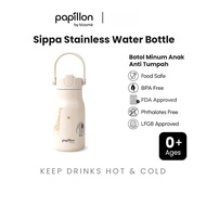 Giggles - Sippa Stainless Water Bottle | Papillon by Bloome | Children's Drinking Bottle with Straw 