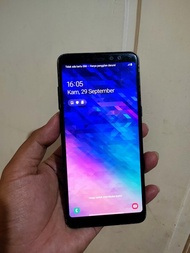 samsung a8+ plus lcd masih ori  ram 6gb 64gb nfc aman gahar bagus lcd ori resmi ky oppo reno 4 reno 5 samsung a22 samsung a50s hp bekas murah