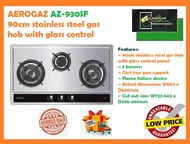 Aerogaz AZ-930SF 90cm Stainless Steel Gas Hob with 3 Burners | Free Shipping Fast Delivery