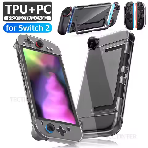 PC TPU Case for NS2 Joycon Controller Split Crystal Protective Cover Skin Shell Anti-Scratch Protect
