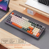 Free Wolf M96 Dual Mode Bluetooth Wireless Keyboard Charging Silent Notebook MAC PBT Ball Cap with S