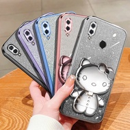 Casing For Huawei Nova 3 Case Huawei Nova 3i Case Huawei Nova 4 Nova 4E Case Huawei Nova 5 Nova 5i Pro Case Huawei Nova 12 Pro Nova 5T Case Huawei P30 Lite Case Huawei Y6P Y7A Cute Hello Kitty Vanity Mirror Holder Stand Shiny Phone Case Cover Cassing VY