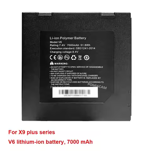7.4V 7000mAh Li-ion Battery for CCTV Monitor Tester - Compatible with X9-ADH, X9-ADHS, X9-MOVTADHS