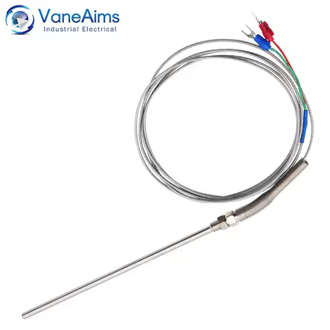 Type K J PT100 Thermocouple M8 50mm 100mm 150mm 200mm Compression Spring Probe Temperature Sensor wi