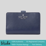 Kate Spade Madison Medium Compact Bifold Wallet Parisian Navy KC580