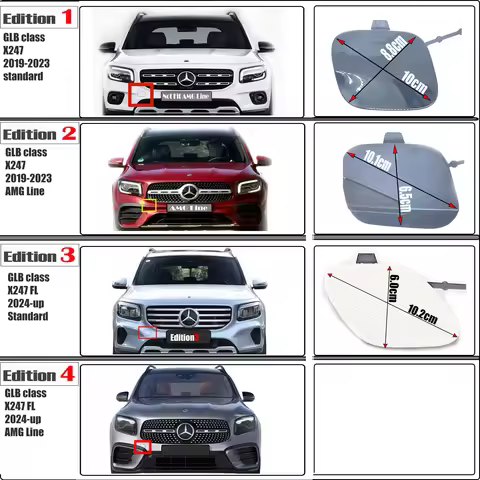 Front bumper Cover Mercedes-Benz Front Tow Cover for 19-up Mercedes-Benz GLB W247 X247 Fit GLB180 GL