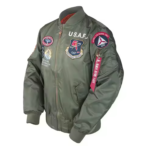 2027 Embroidered Military Patches vintage men thin clothes brands Top gun MA1 bomber flihgt jacket p
